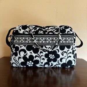 Vera Bradley Black and White Floral Women's Travel Bag